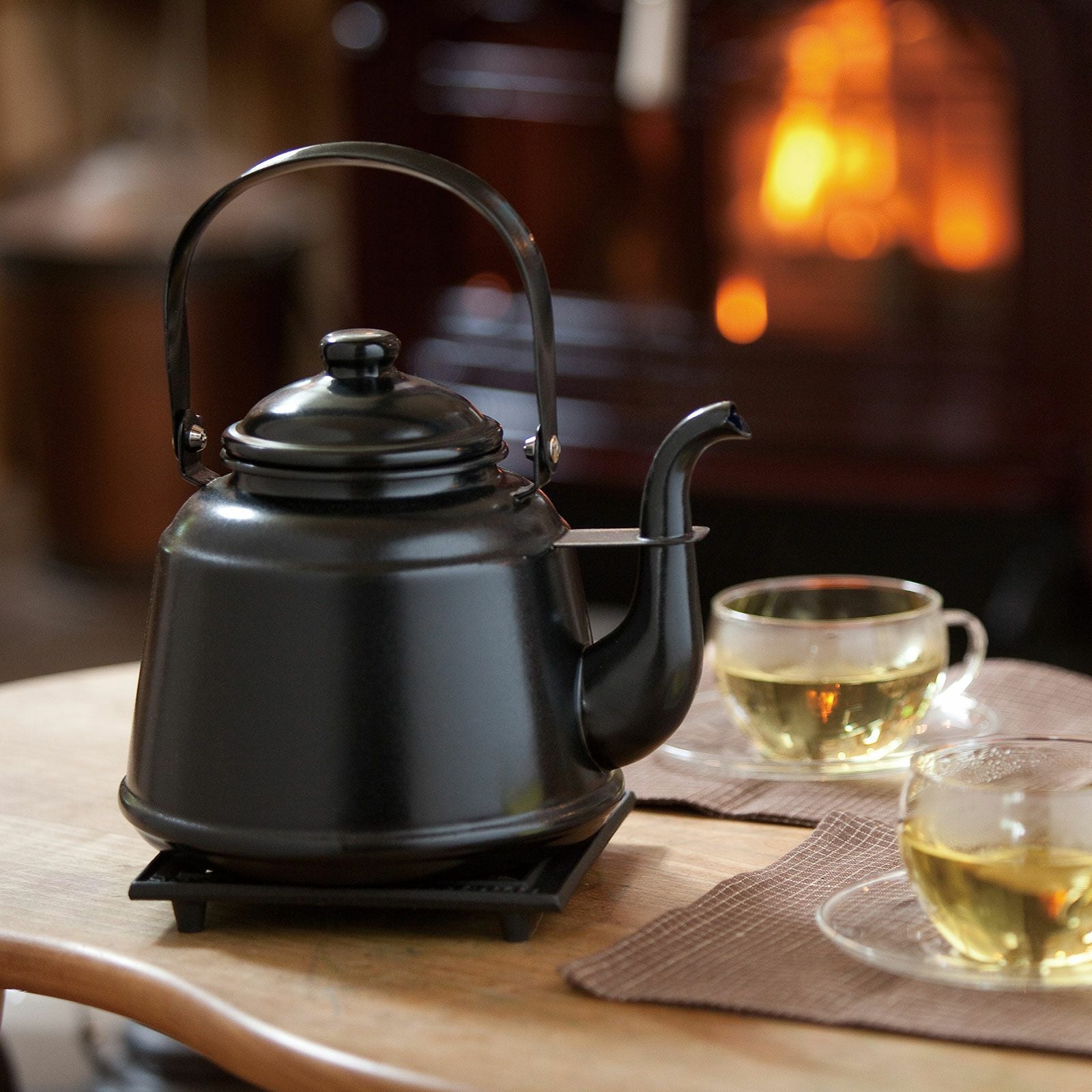 レトロホーローケトル ブラック | ファイヤーサイド公式オンラインストア